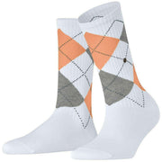 Burlington Rib Courtside Sokker - Hvid/Orange