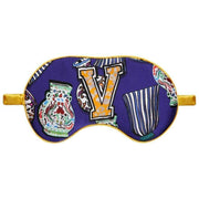 Jessica Russell Flint V for Vase Silk Eye Mask - Lilla/Beige