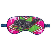 Jessica Russell Flint Year of the Dog Silk Eye Mask - Grøn/Pink