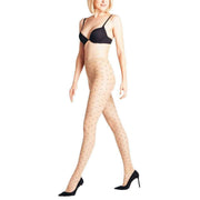 Falke Dot Bicolor 15 Denier Tights - Powder Beige