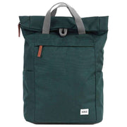 Roka Finchley A Small Sustainable Canvas Backpack - Forest Green