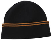 Fred Perry Twin Tipped Merino Wool Beanie - Sort/Mørk Karamelbrun