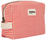 Hindbag Leon Toilettaske - Røde Striber