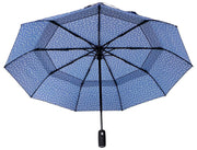 Roka Waterloo genbrugsnylon paraply - Navy Polka Dot