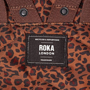 Roka Canfield B Medium genbrugt lærredsrygsæk - Mini Leopard Brun