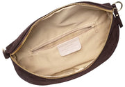 Elie Beaumont Suede Large Sling Bag - Chokoladebrun