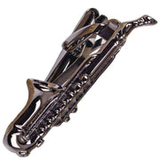Bassin and Brown Saxophone Tie Bar - Gunmetal Black
