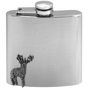 english-pewter-company-6oz-stainless-steel-stag-hip-flask---silver-34311223