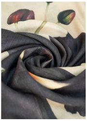 Powder Midnight Orchid Wrap Scarf - Hvid