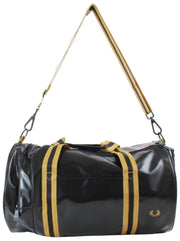 Fred Perry Tipped Classic Barrel Bag - Sort/Guld