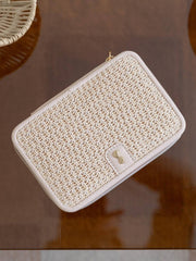 Stackers Luxury Travel smykkeskrin - Blush Raffia