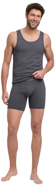 Falke Daily Comfort 2-Pack Long Leg Boxer - Mørkegrå Heather