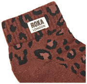 Roka Wembley Anke Sokker - Mini Leopard Økologisk Brun