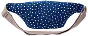Roka Mill Hill Cotton Canvas Bum Bag - Navy Polka Dot