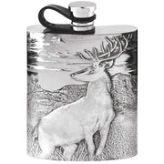 english-pewter-company-6oz-embossed-stag-flexi-cap-hip-flask---silver-34310798