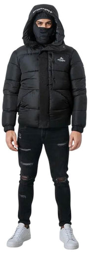 Helvetica Mountain Pioneers Barnes hættejakke parka - sort