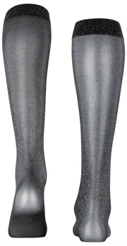 Falke Glitter 30 Denier Knæhøje sokker - Sort/Sliver