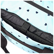 Roka Gatwick Medium Recycled Canvas Duffle Bag - Heart Print Blue
