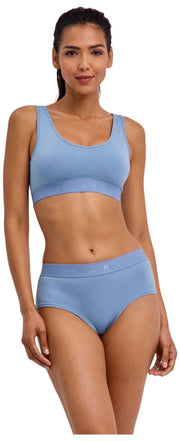 Falke Daily Comfort Print 2-Pak Bustier Bralette - Beige/Blå