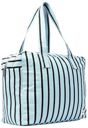 Roka Sloane Medium Cotton Canvas Skuldertaske - Blue Stripe