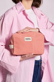 Hindbag Leon Toilettaske - Røde Striber