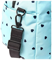 Roka Gatwick Medium Recycled Canvas Duffle Bag - Heart Print Blue
