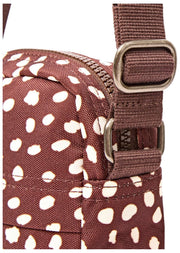 Roka Bond genanvendt lærreds crossbody taske - brun plet