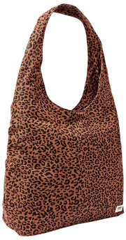 Roka Hoxton Large Bomuld Canvas Skuldertaske - Mini Leopard Brun
