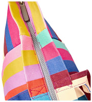 Roka Marylebone Stor bomuldslærred Oversized mulepose - bred multistribe