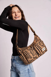 Hindbag Emile Multi Pocket Skuldertaske - Cinnamon Tiger Brown