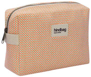 Hindbag Leon Woven Toilettaske - Coral Pink