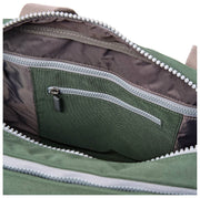 Roka Gatwick Small Genbrugt Canvas Duffle Bag - Thunderstorm Green