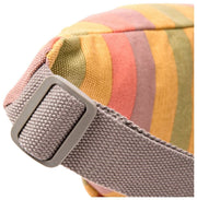 Roka Mill Hill Small Bomuld Canvas Bum Bag - Faded Multi Stripe