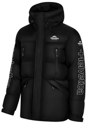 Helvetica Mountain Pioneers Himalaya Parkajakke med hætte - Sort