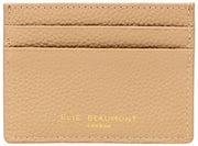 Elie Beaumont Heart Cardholder - Mink Beige/Vinrød