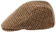 Dents Blashford Tweed flad kasket - kastanjebrun