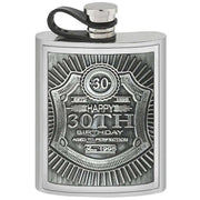 english-pewter-company-6oz-embossed-30th-pewter-hip-flask---silver-34310991