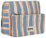 Hindbag Alix Extra Large Toilettaske - Orange/Blå Striber
