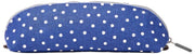 Roka Tate Small Cotton Canvas Pouch - Navy Polka Dot