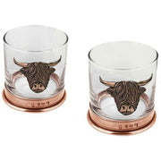 english-pewter-company-11oz-double-highland-cow-tumbler-set---copper-orangeclear-34311074