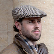 Dents Blashford Tweed Flat Cap - Brun