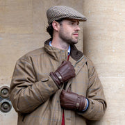 Dents Blashford Tweed Flat Cap - Brun