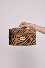 Bagtaske Gaspard Vanity Bag - Zebra Cinnamon Brown