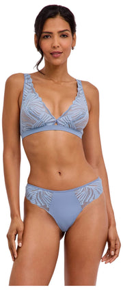 Falke Delicate Touch Triangle Bralette - Blå Stål