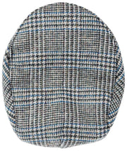 Dents Stanwick Tweed Flat Cap - Blå
