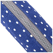 Roka Tate Small Cotton Canvas Pouch - Navy Polka Dot