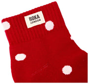 Roka Wembley ankelstrømper - Scarlet Red Dot