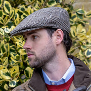 Dents Stanwick Tweed Flat Cap - Brun