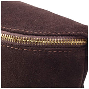 Elie Beaumont Suede Large Sling Bag - Chokoladebrun