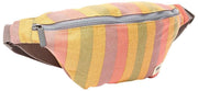 Roka Mill Hill Small Bomuld Canvas Bum Bag - Faded Multi Stripe